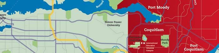 SD43 Coquitlam, Port Moody and Port Coquitlam Map